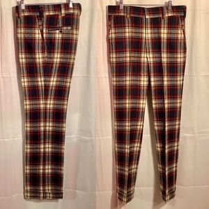 Vintage 1960’s-70’s Bancroft 100% Wool Plaid Dress Pants (Dead Stock) Sz-34